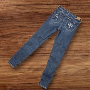 American Eagle Bow High Rise Jeggings Skinny Jeans